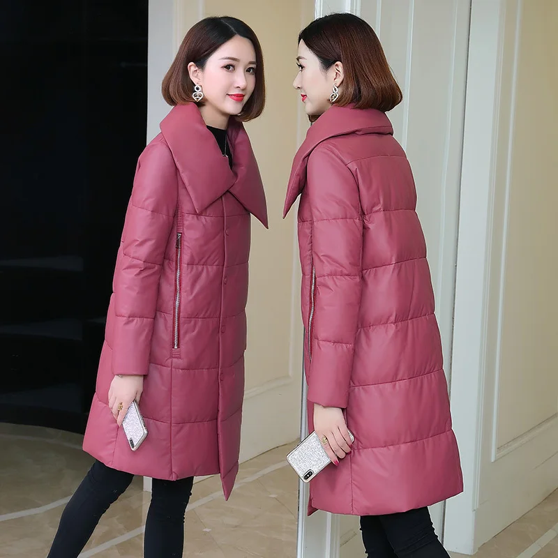 Куртка из натуральной кожи осенне-зимнее пальто женская одежда 2020 корейский