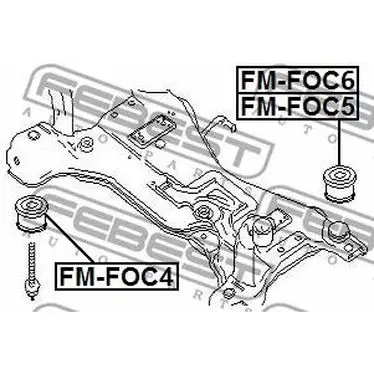 Сайлентблок подрамника передний Ford Focus II CB4 08 11 FEBEST F| |