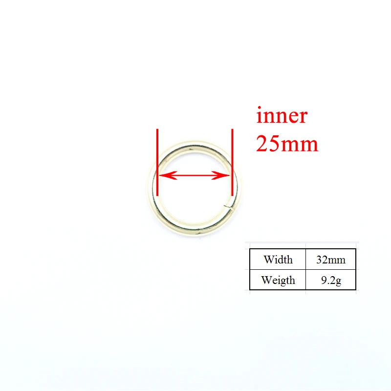 10 шт./лот металлические несварные золотые уплотнительные кольца 25 мм