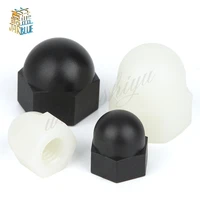 1020pcs din1587 rohs m3 m4 m5 m6 m8 m10 black and white nylon nut plastic cap nuts decorative acorn nut