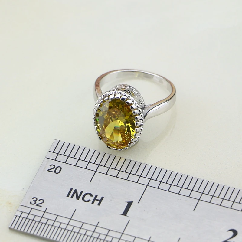 Женские вечерние серьги/Подвеска/ожерелье/браслет/кольцо с желтым кубическим