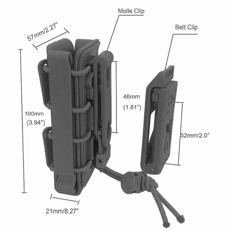 Практичный 9 мм чехол для журнала пистолет Молл кобура GLOCK 19 Весенняя полевая XD-9