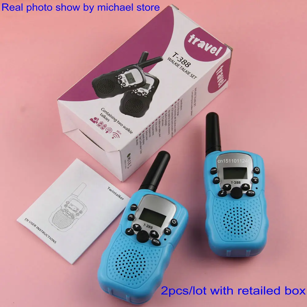 2PCS Kids Walkie Talkie celular Toys Handheld Transceiver Highlight Phone Radio Interphone Talkie Walkie Birthday Gifts Boy Girl