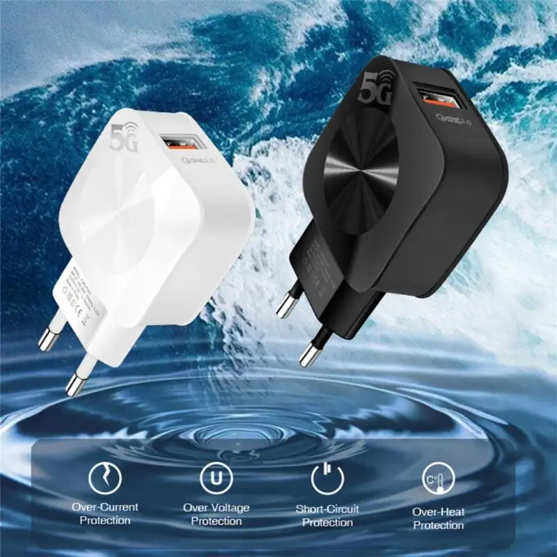 

US EU Plug Quick Charge 3.0 QC 3.0 USB Charger Wall Phone Fast Charger Power Adapter For Cellphone Mobile Tablet PC