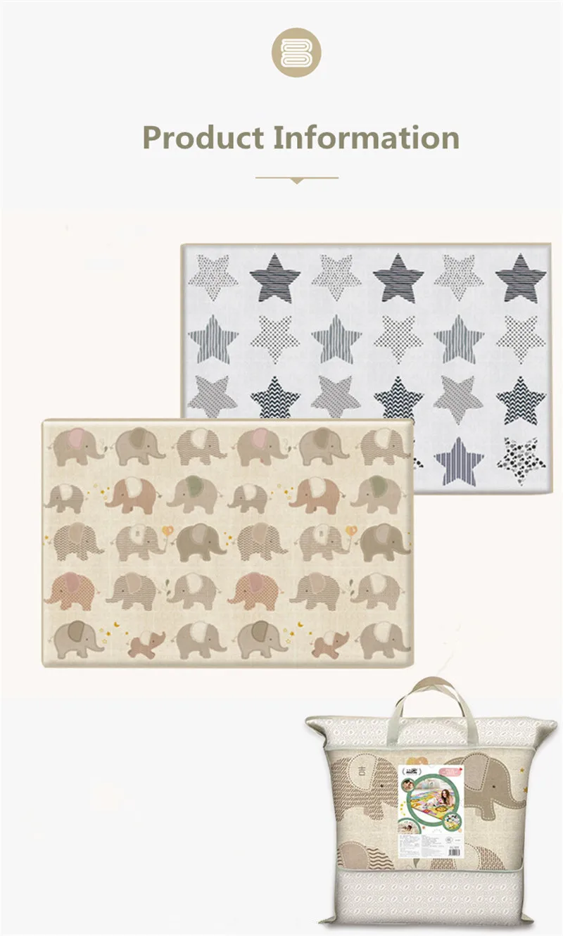 Детский коврик для ползания игровой XPE детский утолщенный защиты пола забавный