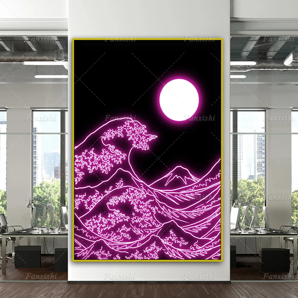 

Japanese Wave Canvas Poster And Prints Modern Living Room Cuadros Nordic Home Decor Painting Wall Art Pictures