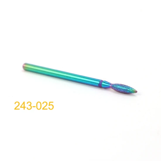 243-025 Diamond Cuticle Nail Drill Bits Milling Cutters Burr Files Manicure Pedicure Polish Removing Gel Electric Machine Tools TR1514-1 - Цвет: 243-025
