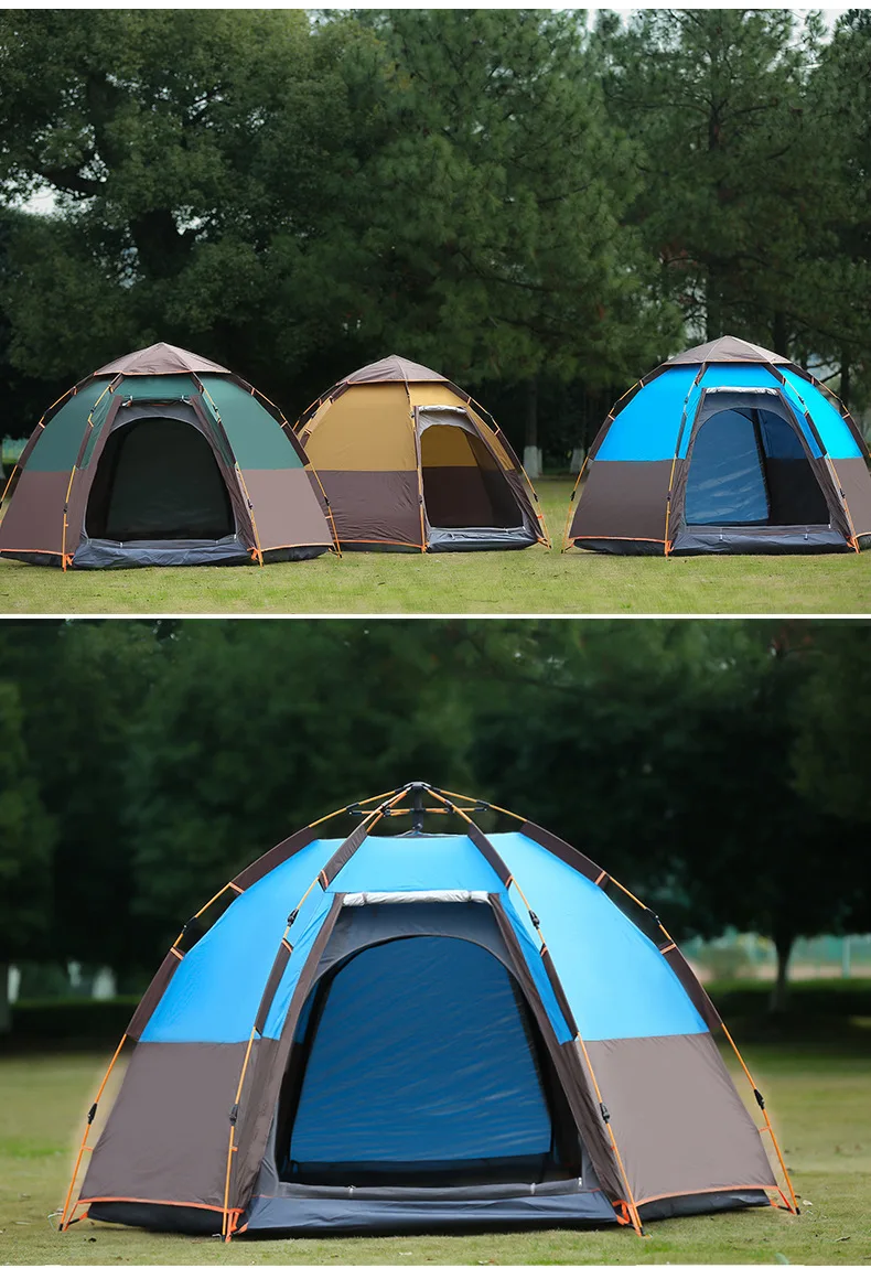 Туристическая палатка на 5-8 человек Большая вместительная с шестигранным узором