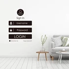 Современная Форма входа в систему телефона офисная игровая комната Большая вход забавная Настенная Наклейка детская комната игровая комната виниловый домашний декор