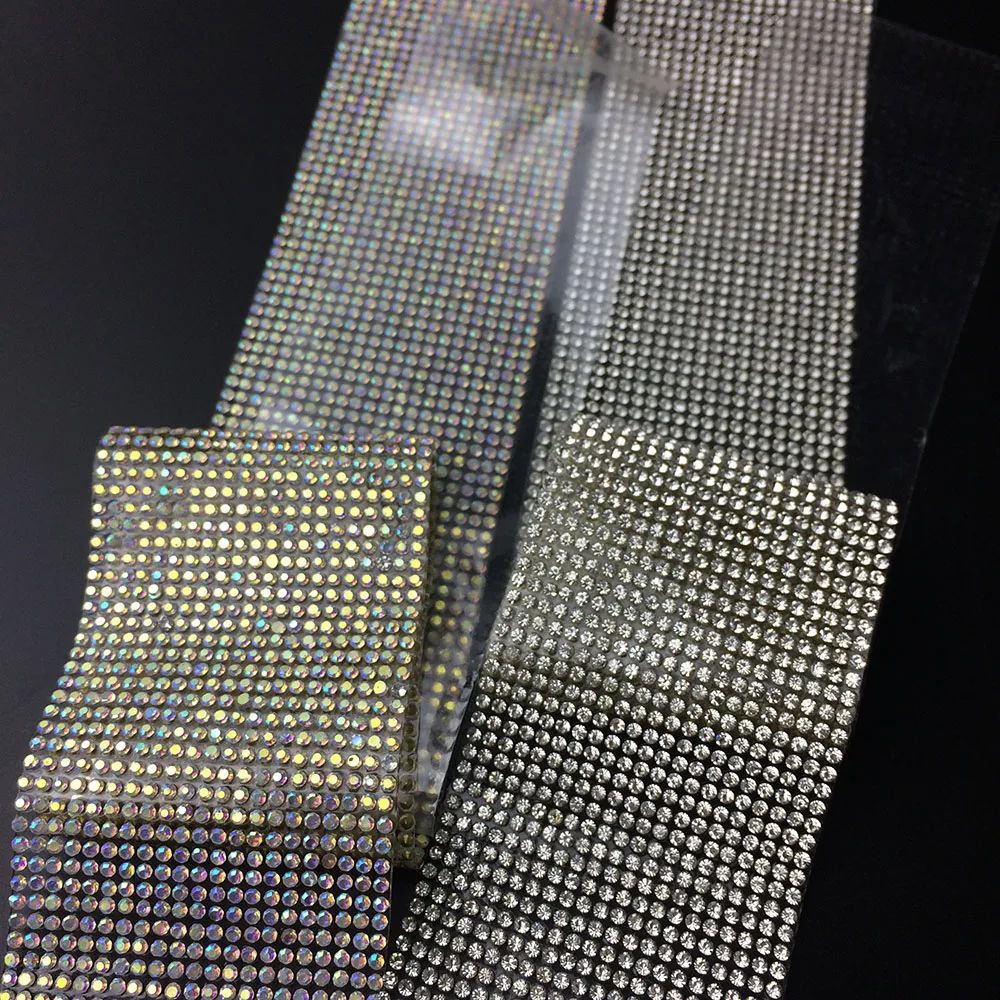 Горячая фиксация 2 5 мм Стразы Обрезка 4 ряда/Ярда необычные декоративные