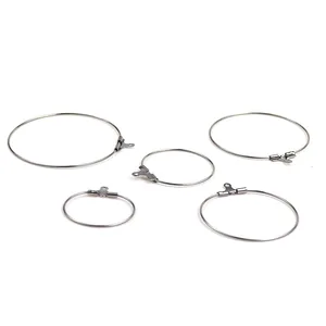 Проволочные кольца для серег, 20, 25, 30, 35, 40 мм, 30 шт.лот, из нержавеющей стали 316L