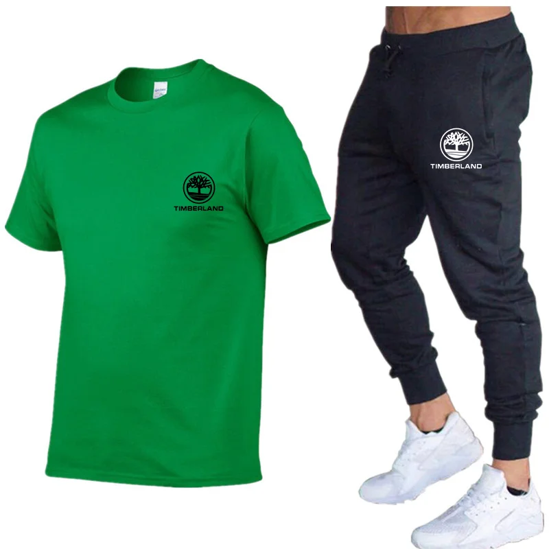 

Men's Casual Men's Suit Sportswear Summer Men's Suit Two Piece T-Shirt Brand Track Suit Men's Sportswear S-2XL
