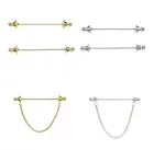 20 шт.лот угловой зажим для галстука воротника свытянутой цепью, угловые булавки для воротника, булавки для галстука, стикер для галстука