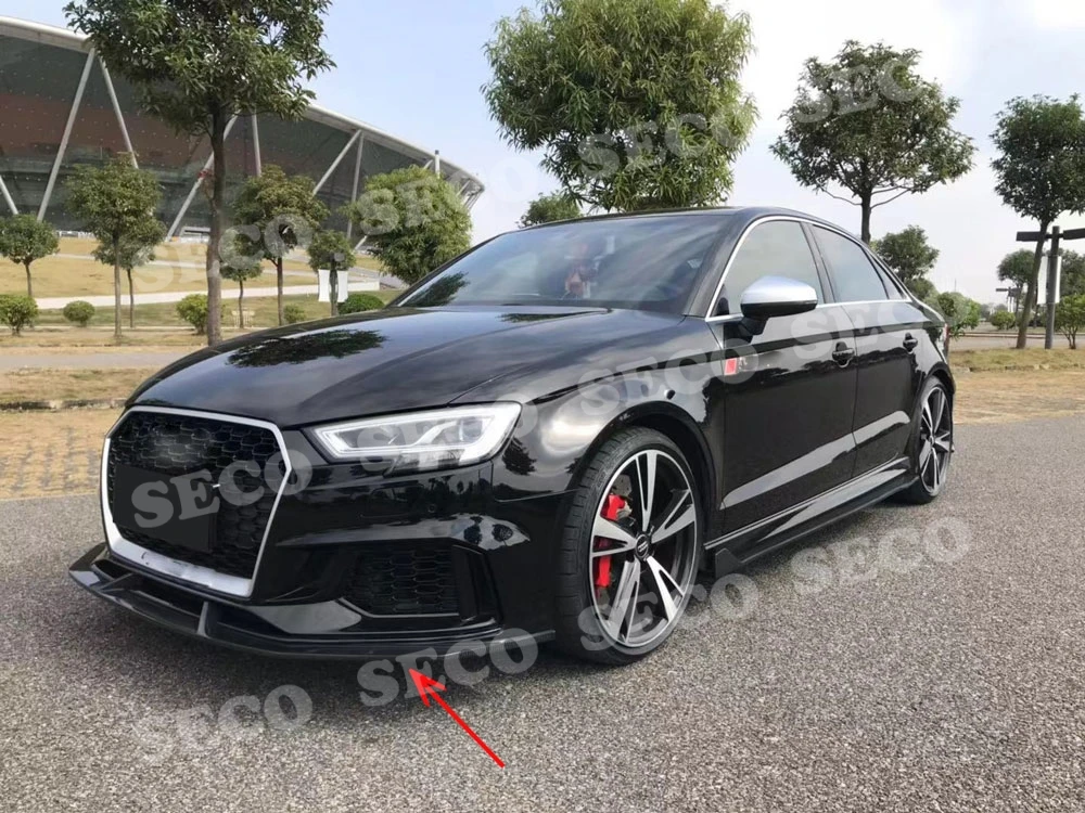 Для Audi A3 RS3 база Седан 4 двери углеродного волокна передний бампер спойлер для автомобиля