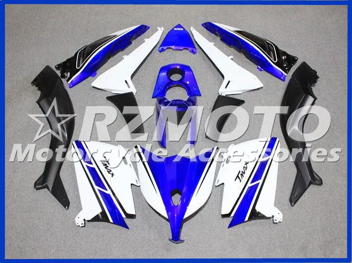 

New ABS Whole Motorcycle Fairings Kit Fit for Tmax 530 2012 2013 2014 12 13 14 Bodywork set white blue