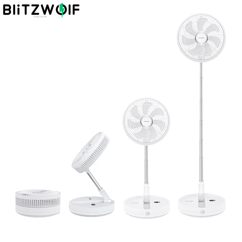 

BlitzWolf BW-F1 складной USB аккумуляторная мини-вентилятор USB Настольный вентилятор с пультом дистанционного управления Управление 12 дюймов Напол...