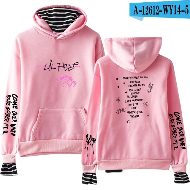 Новинка; Lil Peep Hoodie; Hellboy Lil. peep; для мужчин и женщин; пуловер с капюшоном для мужчин и женщин; Sudaderas Cry; детские толстовки с капюшоном; толстовка с надписью Love - Цвет: pink3