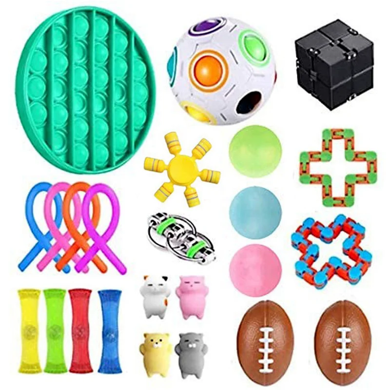 

Sensory Fidget Toys Set, Autism Needs Stress Reliever Anxiety Relief Toys, for Birthday Party Favors, Classroom Rewards.