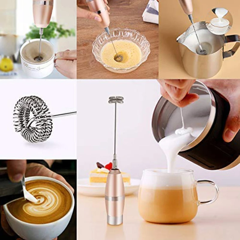 

Handheld Electric Milk Frother Foam Maker Whisk Mixer Stirrer Portable Coffee Egg Beater Set Tools