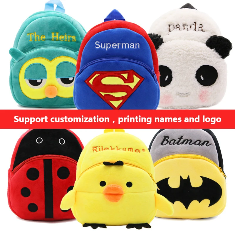 Детские плюшевые рюкзаки с героями мультфильмов мини школьный рюкзак для