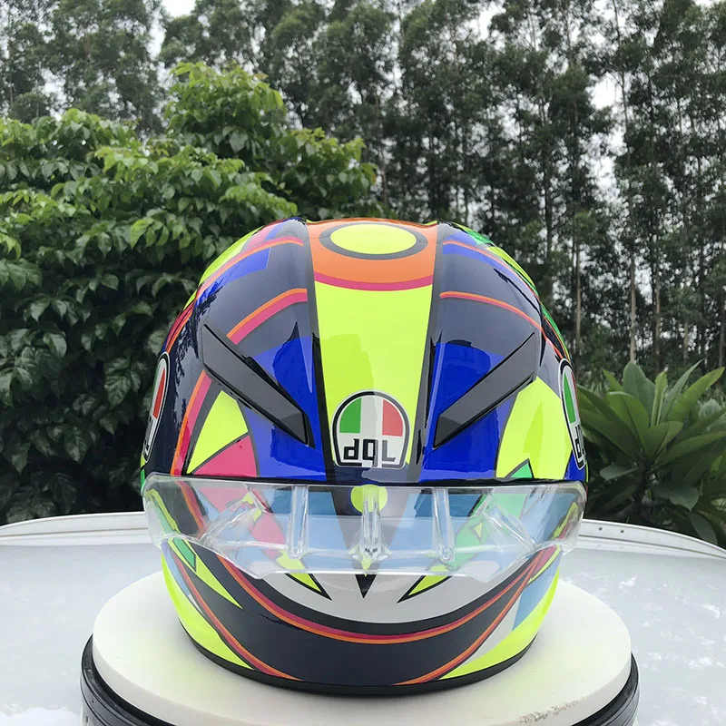 Мотоциклетный шлем на все лицо большой спойлер винтажный Зимний для езды