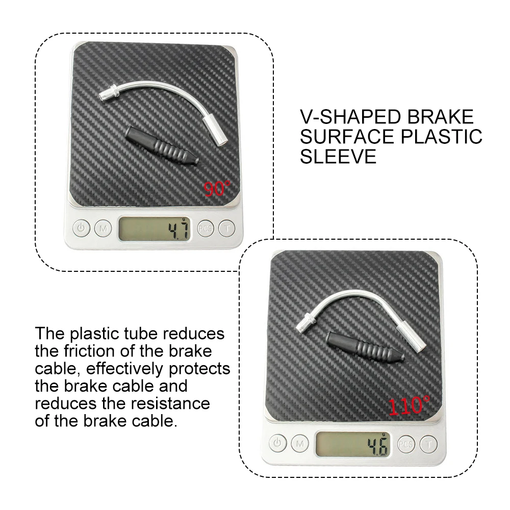 

V-shaped Brake Surface Plastic Sleeve Protective Sleeve Protective Hose Cable Duct Elbow MTB Bike Accessories With Dust Cover