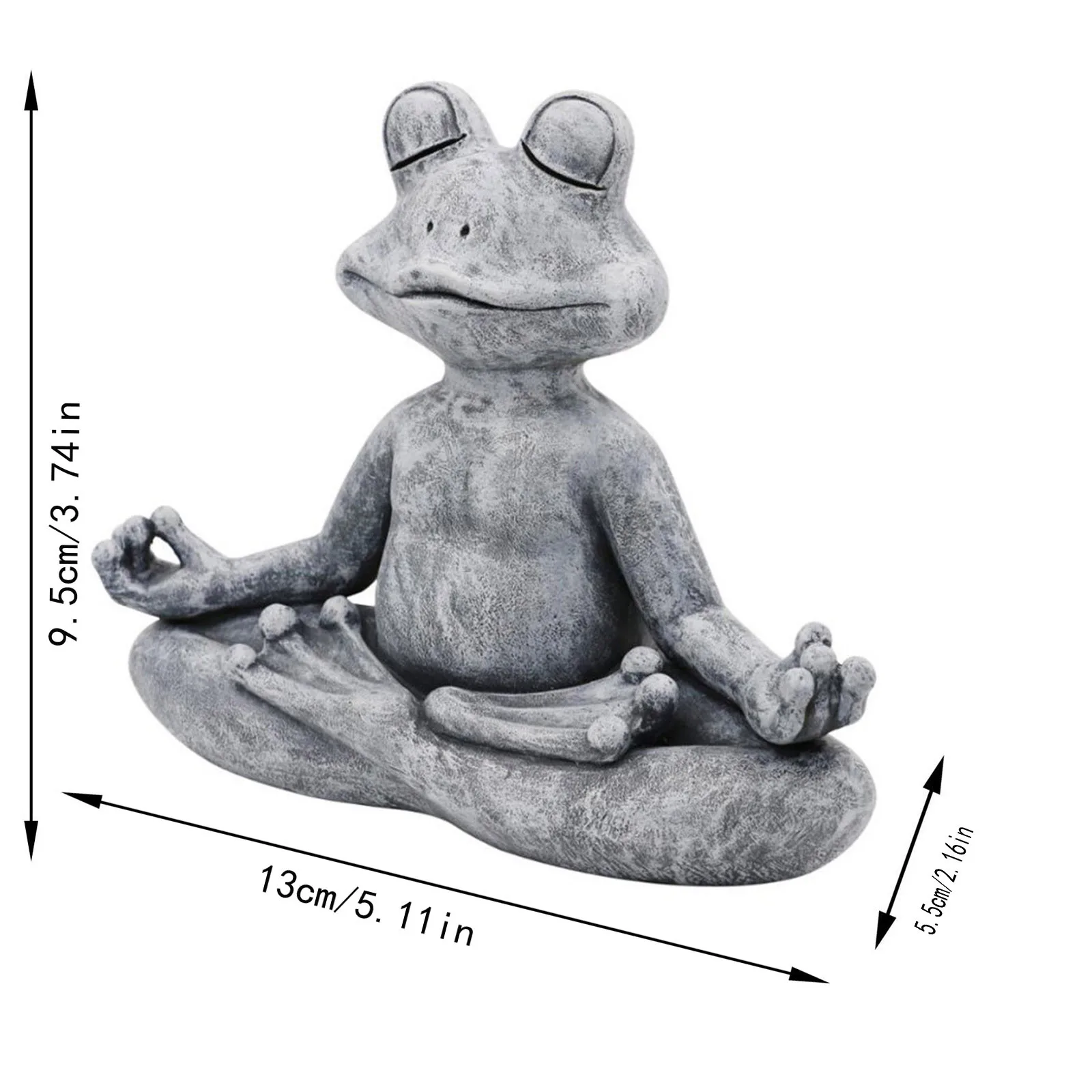 

Meditating Yoga Frog Statue Casual Garden Zen Yoga Gesture Resin Frog Sculpture Yard Living Room Ornament