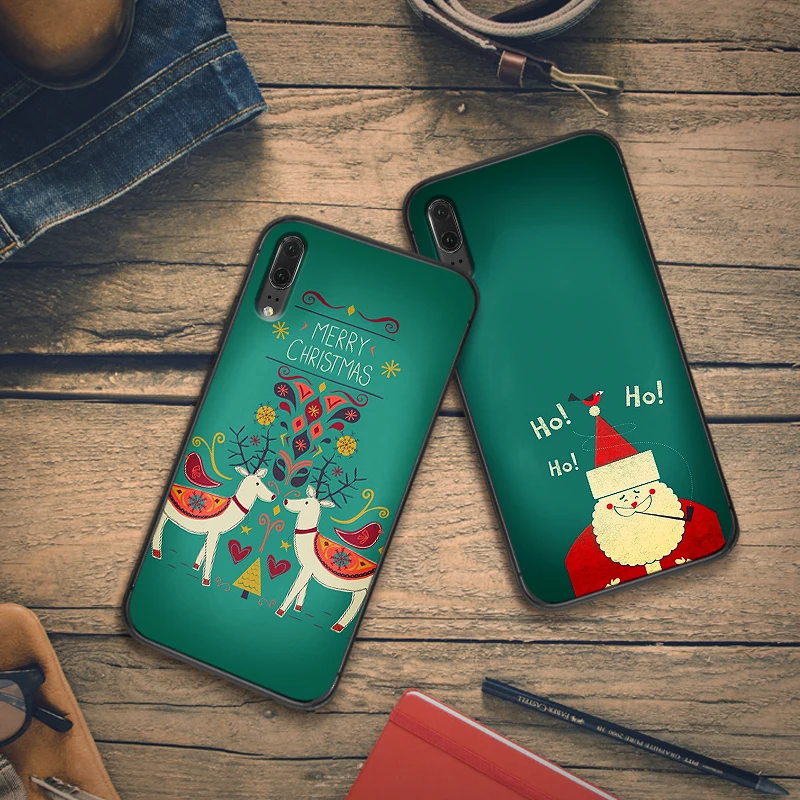 Рождественские огни черные силиконовые чехлы для huawei Y6 Y7 Y9 Prime 2018 2019 Nova 2i 3 4 3i Lite mate