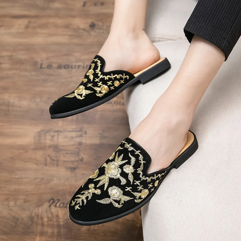 

Slippers Men Casual Shoes Personality Party Flat High Quality Fashion Non-slip Designer Men's Brand Office Business