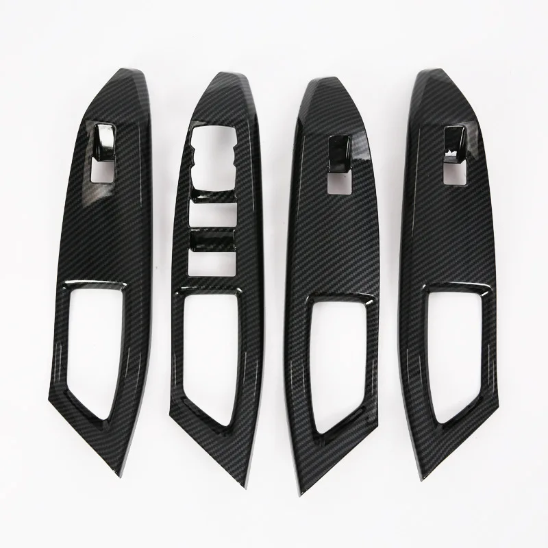

For Ford Focus 2019 Sedan/Hatchback 4PCS ABS Chrome Car Interior Door Window Lift Glass Switch Buttons Cover Trims Car Styling