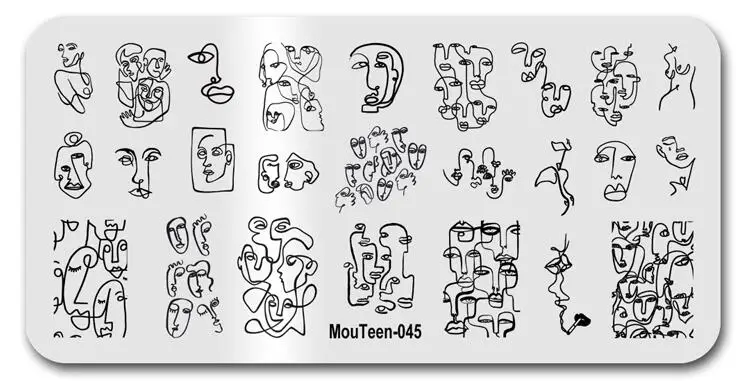 

New Ghost Face Nail Stamp Whole Line Face Nail Stamping Plates Ghosts Nail Stamper for Nails #045