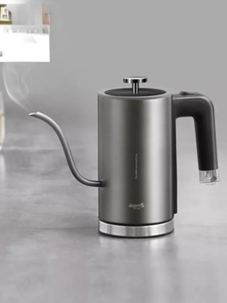 

Deerma-hervidor de agua eléctrico para té y café, tetera eléctrica de acero inoxidable con textura mate y esbelto, lámpara