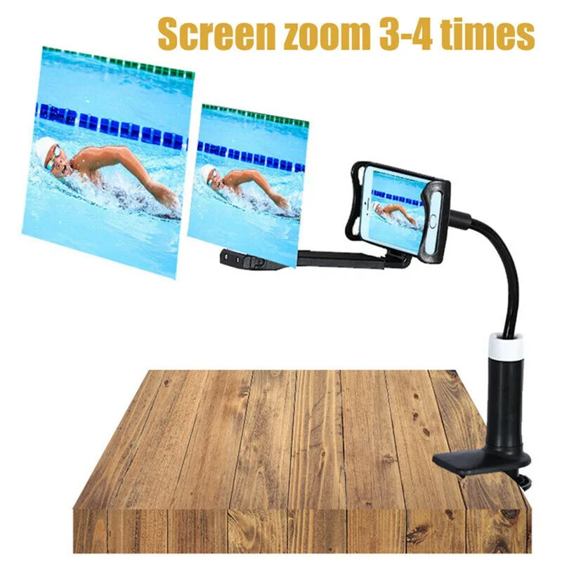 

Mobile Phone High Definition Projection Bracket Adjustable Flexible All Angles Phone Tablet Holder 3D HD Screen Magnifier