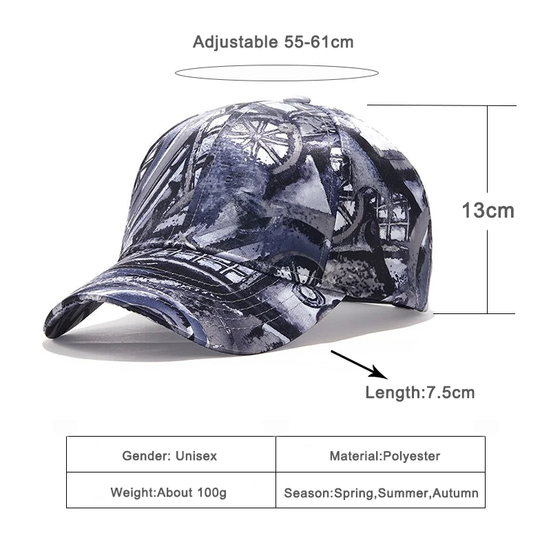 

Wuaumx Casual Graffiti Baseball Cap For Men Fashion Peaked Cap Women Trucker Hat Snapback Hip Hop Summer Sun Hat gorras hombre