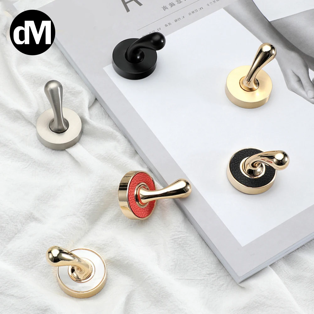 

DM 1-6pcs Multicolored High-End Cloth Hook Hangers Wall Hook Coat Bag Hat Hanging Hooks Bathroom Kitchen Racks Wall Hardware Kit