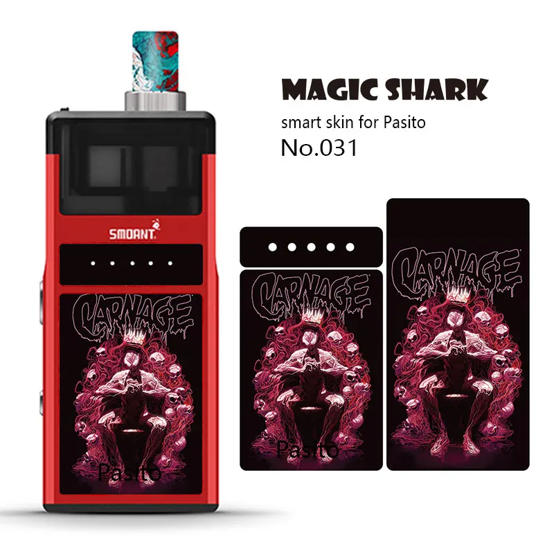 

Magic Shark Skull Motorcycle Zombie Stylish PVC 2.5D Case Cover Film Skin Sticker for Smoant Pasito