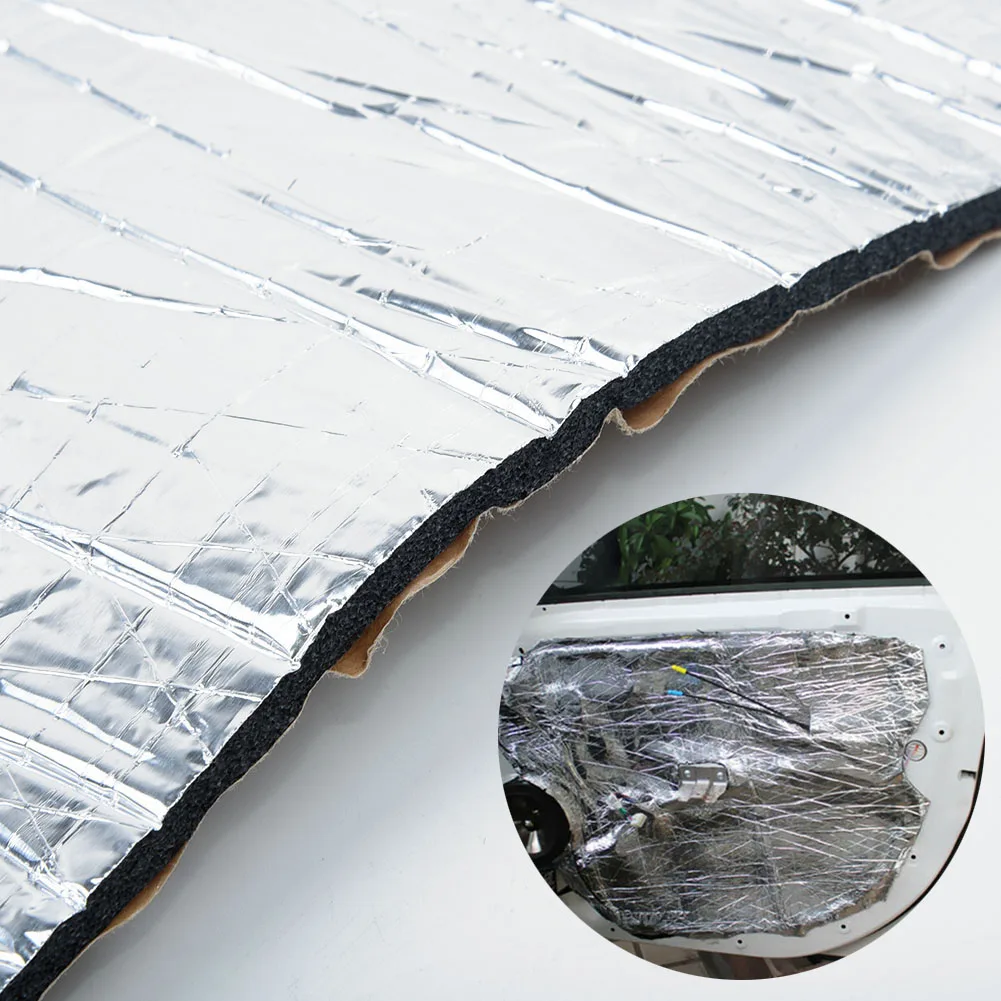 Серебряная Звукоизоляционная прокладка 25*50 см материал из резиновой пены и