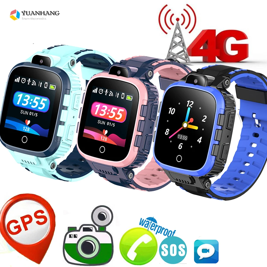 

IP67 Waterproof 4G Remote Camera GPS WI-FI Child Student Smartwatch SOS Video Call Monitor Tracker Location Android Phone Watch