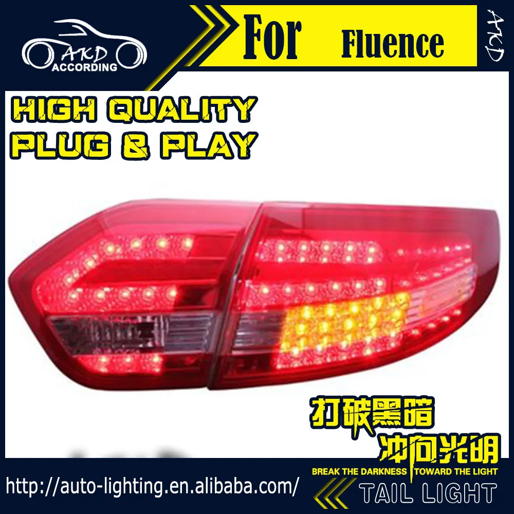 АКД стайлинга автомобилей хвост лампа для Renault Fluence светильник s SM3 светодиодный