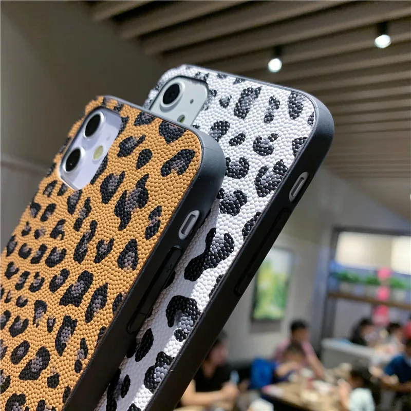 Мягкий чехол из ТПУ с леопардовой текстурой для телефона Xiaomi Redmi Note 8 Pro 9S 9A 8A 8T 7A Mi 10