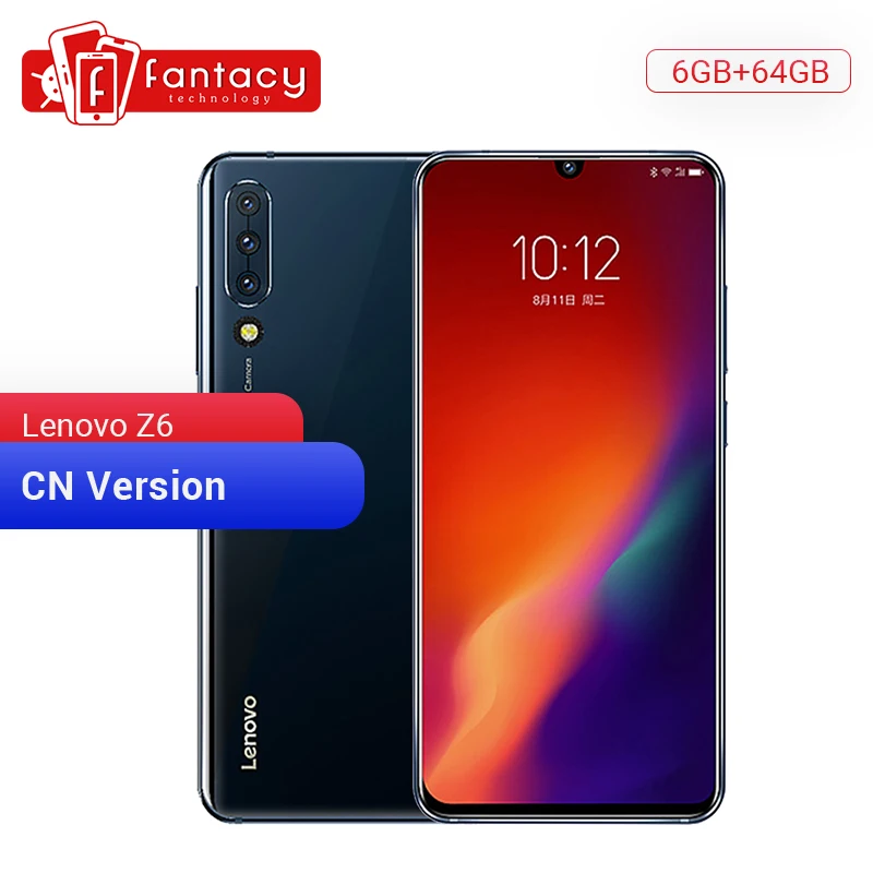 Lenovo Z6 6GB 64GB Snapdragon 730 смартфон Quad камеры 6 39 дюймов OLED в экране отпечатков пальцев 4G