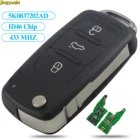 Jingyuqin ключ 434 МГц ID48 чип 5K0837202AD для VW Golf Tiguan Polo Passat CC сиденье Skoda Mk6 Octavia Jetta Beetle 3 BTN флип