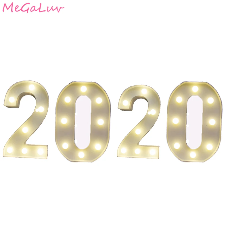 2020 теплый белый алфавит с буквами светодиодный шатер знак номером светильник для