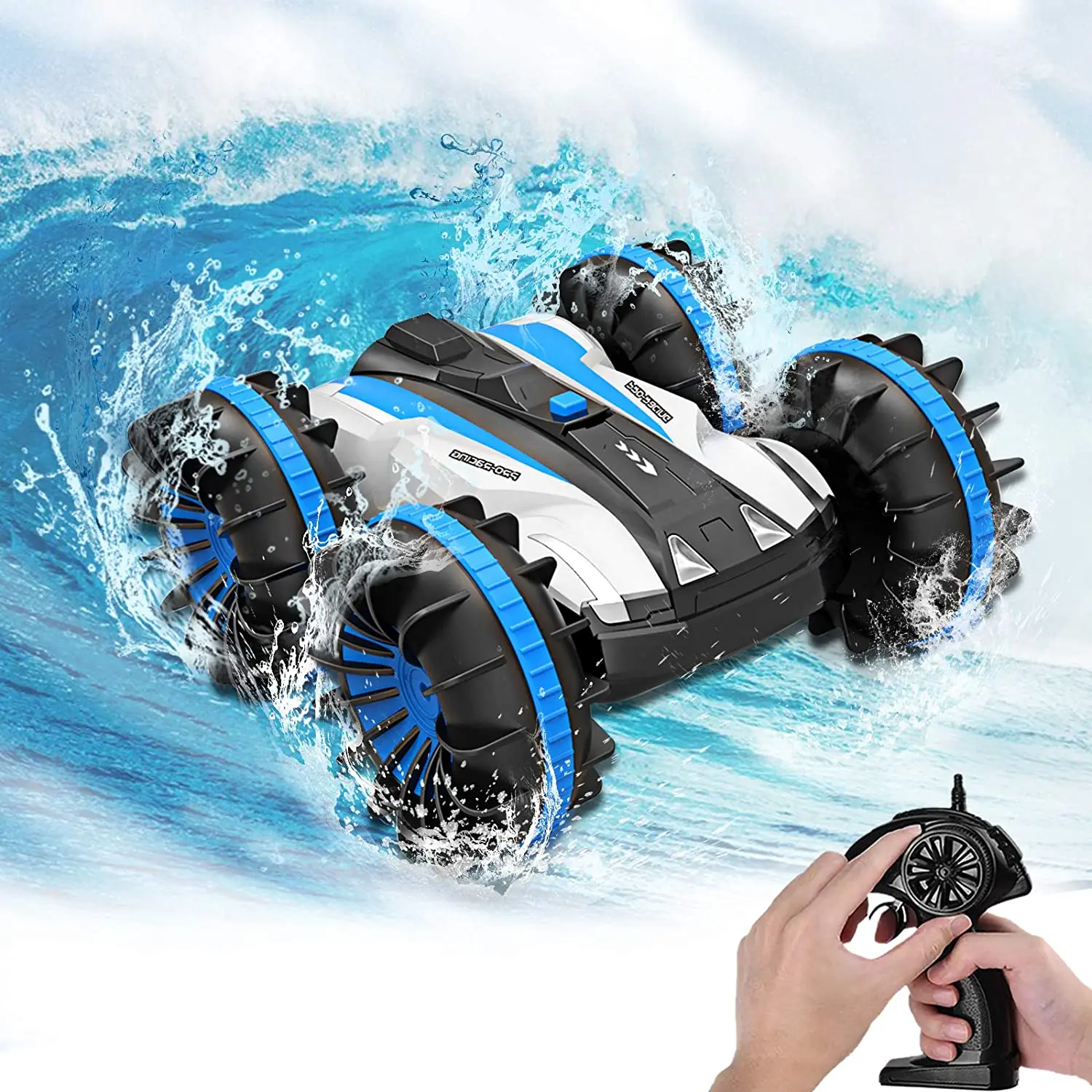 

Toys for 5-10 Year Old Boys Amphibious Car for Kids 2.4 GHz Remote Control Boat Waterproof RC Monster Truck Stunt Car 4WD
