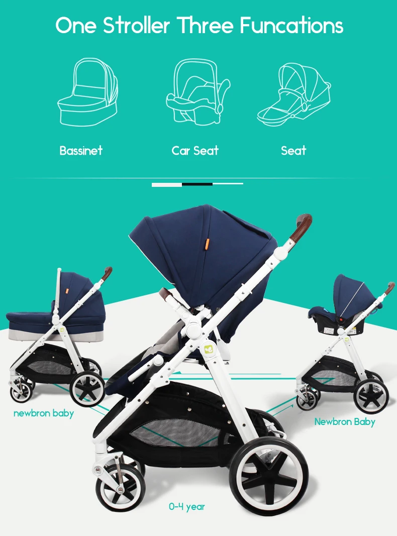 Coolbaby/детская коляска с высоким пейзажем в европейском стиле, двухнаправленная, Противоударная, портативная, детская коляска