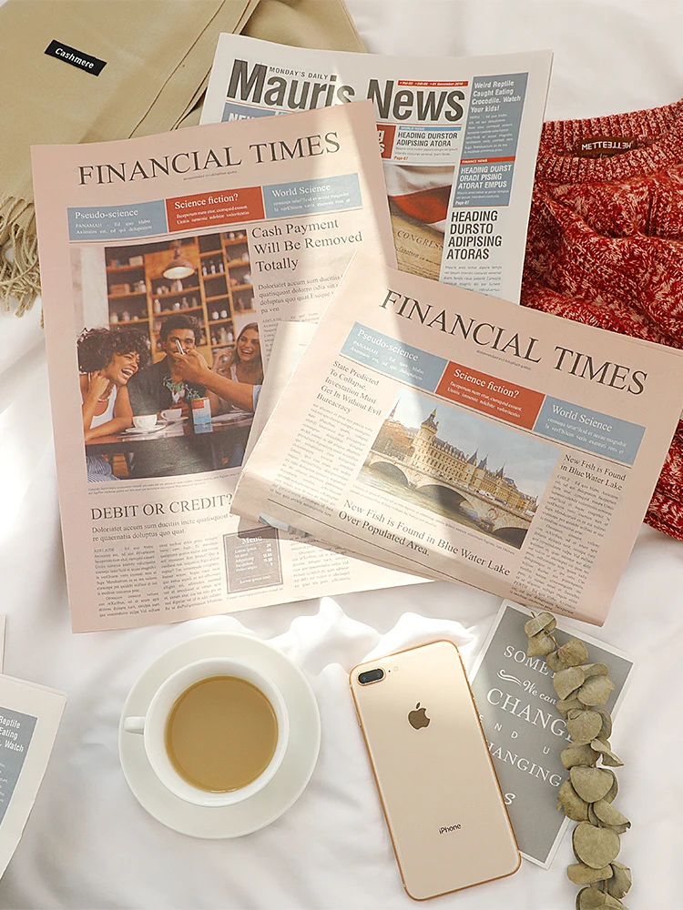 INS-стиль ретро старая английская газета Реквизит фотография фото студийные