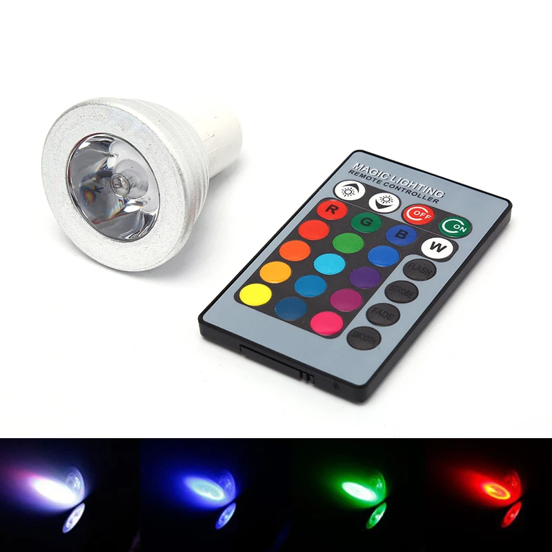 

E27/GU10/GU5.3 RGBWW 16 Color Changing Magic Led Lamp Spotlight IR Remote Bulbs