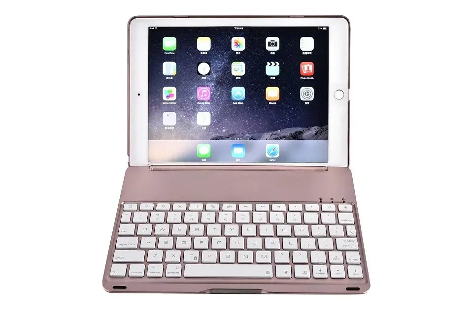 

Aluminium alloy Bluetooth Keyboard Case For IPad 9.7 2017 2018 Ipad 5 6 Air 1 2 Funda Smart Tablet Protect Cover With Ligth+pen