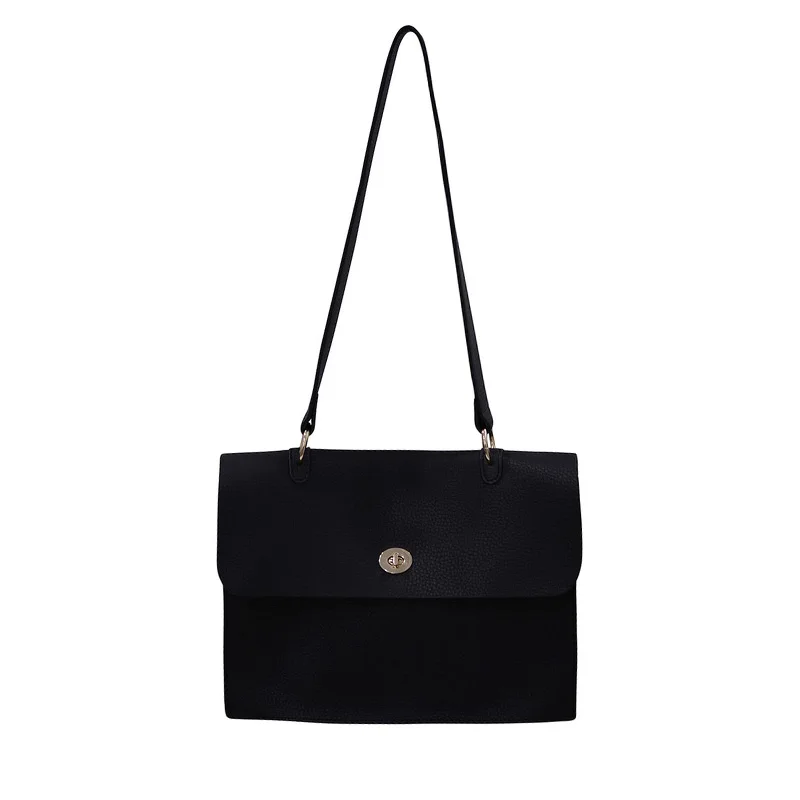 

Korean girl's sauce salt is female foreign spirit litchi grain one shoulder bag big capacity restoring ancient ways soft skin