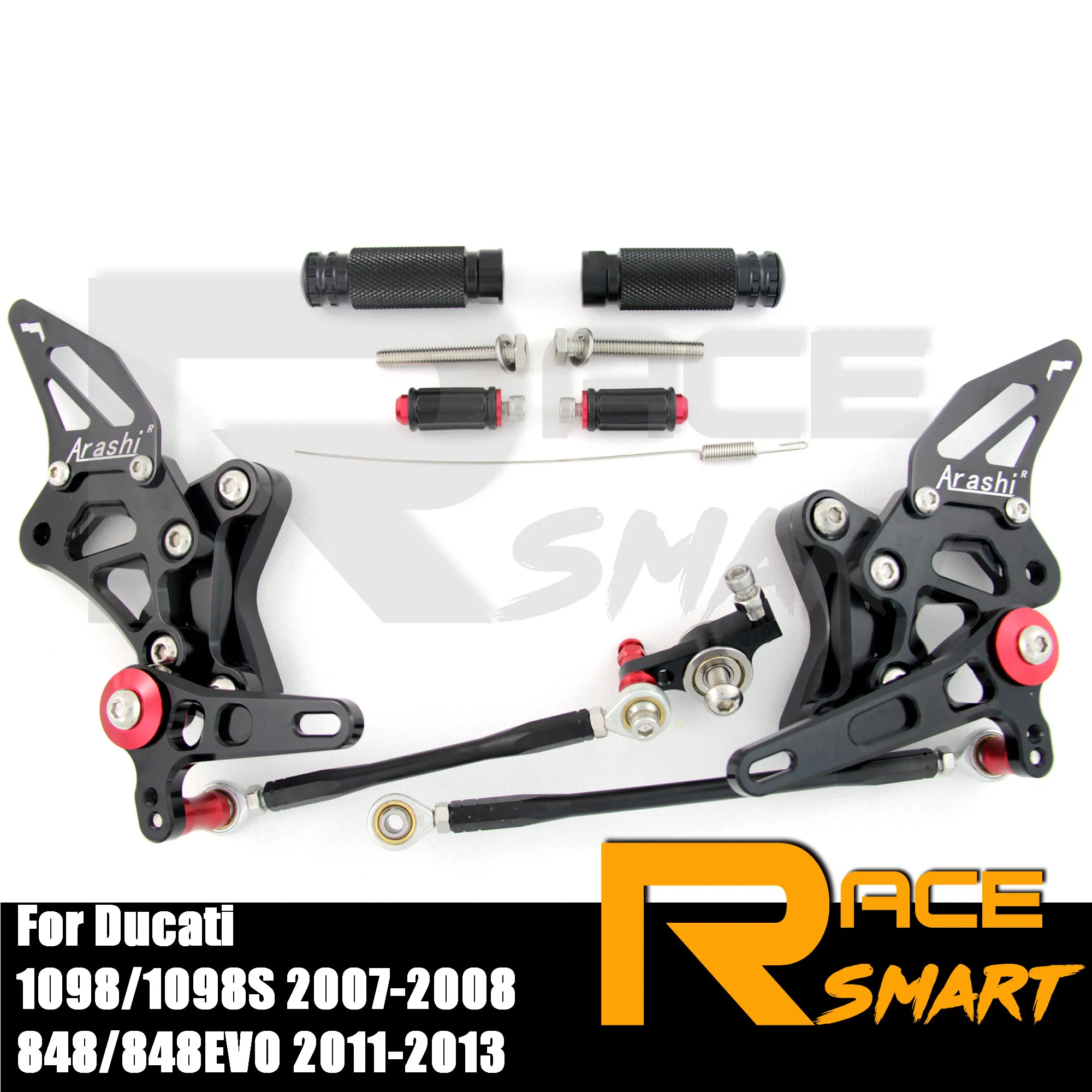 Для Ducati 1098 1098S 2007 2008 мотоциклетные CNC регулируемые Задние подножки Аксессуары для